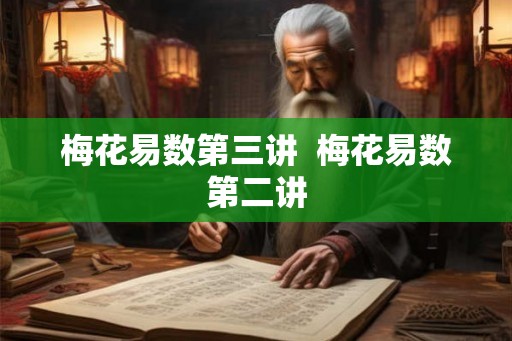 梅花易数第三讲  梅花易数第二讲