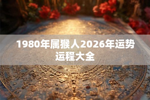 1980年属猴人2026年运势运程大全 1980年属猴人2026年运势运程大全