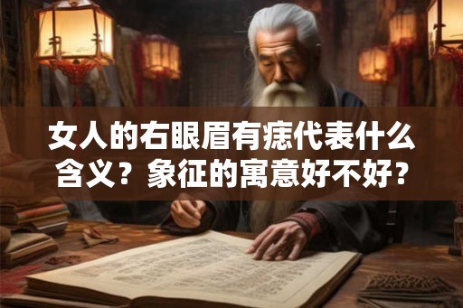 女人的右眼眉有痣代表什么含义？象征的寓意好不好？