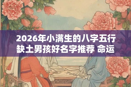 2026年小满生的八字五行缺土男孩好名字推荐 命运怎样