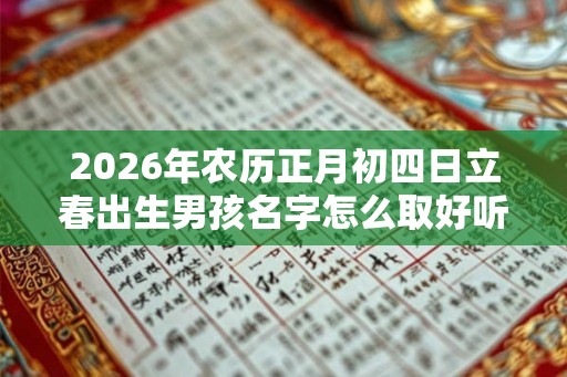 2026年农历正月初四日立春出生男孩名字怎么取好听？