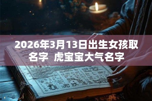 2026年3月13日出生女孩取名字  虎宝宝大气名字