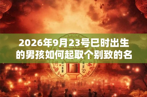 2026年9月23号巳时出生的男孩如何起取个别致的名字，五行属什么