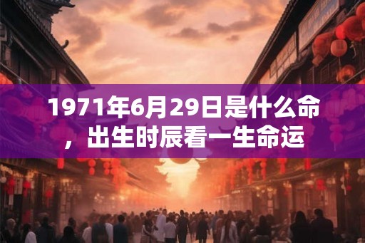 1971年6月29日是什么命,出生时辰看一生命运 1971年6月29日是什么命,出生时辰看一生命运