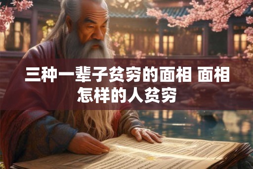 三种一辈子贫穷的面相 面相怎样的人贫穷