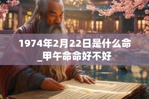 1974年2月22日是什么命_甲午命命好不好