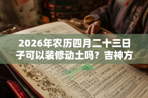 2026年农历四月二十三日子可以装修动土吗？吉神方位在哪？