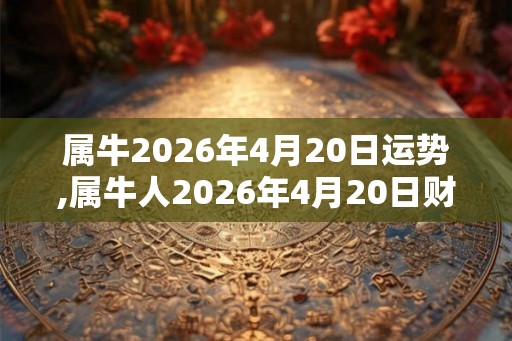 属牛2026年4月20日运势,属牛人2026年4月20日财运,生肖牛2026年4月20日运势