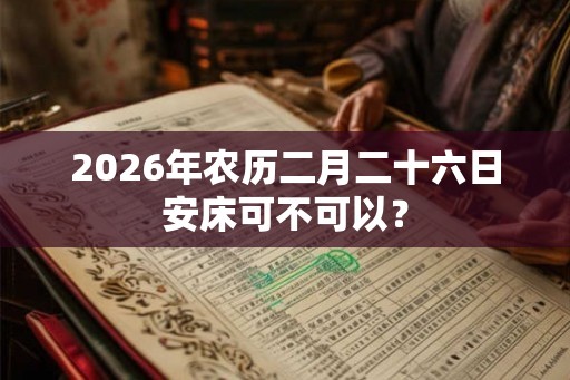 2026年农历二月二十六日安床可不可以？