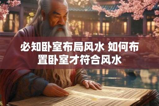 必知卧室布局风水 如何布置卧室才符合风水
