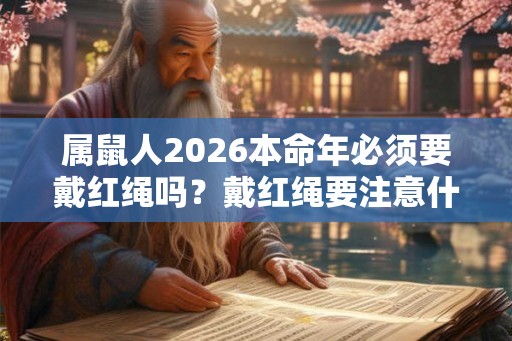 属鼠人2026本命年必须要戴红绳吗?戴红绳要注意什么? 属鼠人2026本命年必须要戴红绳吗?戴红绳要注意什么?