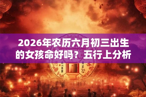 2026年农历六月初三出生的女孩命好吗？五行上分析如何？