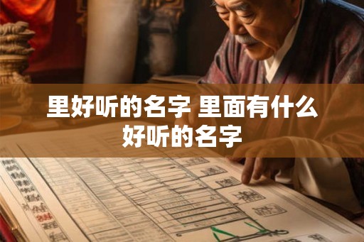 里好听的名字 里面有什么好听的名字