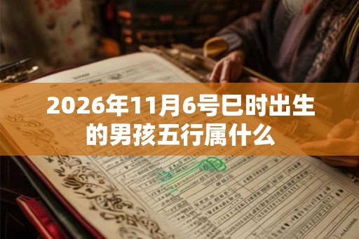 2026年11月6号巳时出生的男孩五行属什么