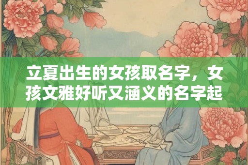 立夏出生的女孩取名字，女孩文雅好听又涵义的名字起名