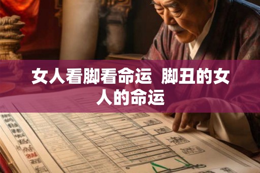 女人看脚看命运  脚丑的女人的命运