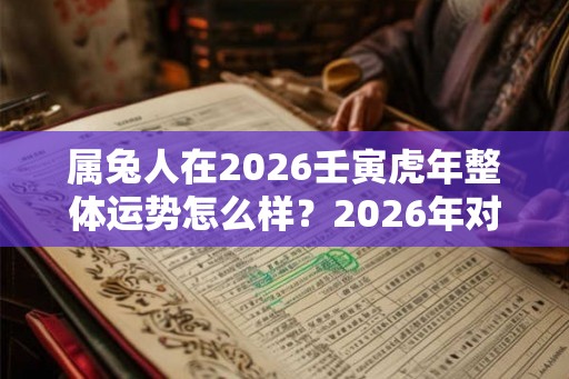 属兔人在2026壬寅虎年整体运势怎么样?2026年对属兔的人好吗? 属兔人在2026壬寅虎年整体运势怎么样?2026年对属兔的人好吗?