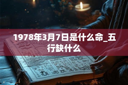 1978年3月7日是什么命_五行缺什么