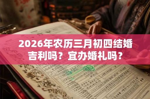 2026年农历三月初四结婚吉利吗？宜办婚礼吗？