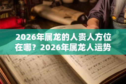 2026年属龙的人贵人方位在哪？2026年属龙人运势如何？