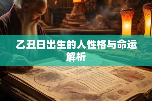 乙丑日出生的人性格与命运解析