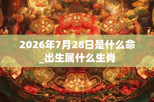 2026年7月28日是什么命_出生属什么生肖