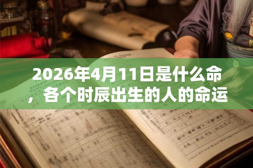 2026年4月11日是什么命，各个时辰出生的人的命运