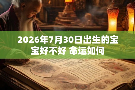 2026年7月30日出生的宝宝好不好 命运如何