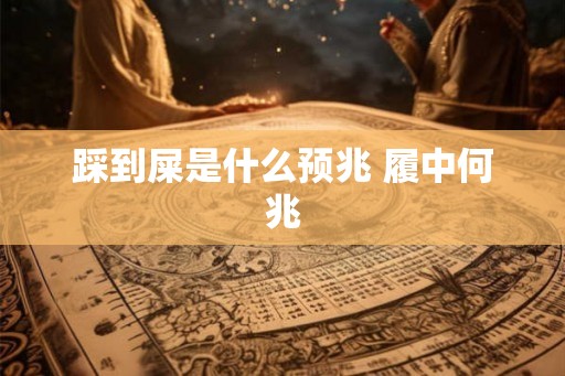 踩到屎是什么预兆 履中何兆
