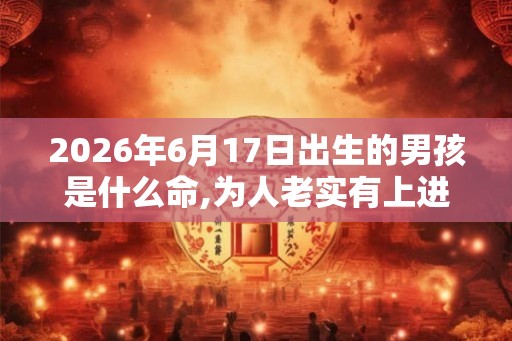 2026年6月17日出生的男孩是什么命,为人老实有上进心