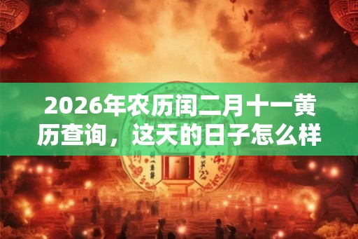 2026年农历闰二月十一黄历查询，这天的日子怎么样？