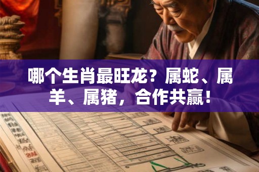哪个生肖最旺龙？属蛇、属羊、属猪，合作共赢！