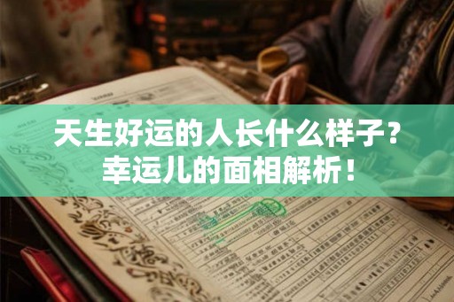 天生好运的人长什么样子？幸运儿的面相解析！