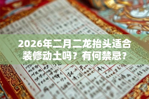 2026年二月二龙抬头适合装修动土吗？有何禁忌？