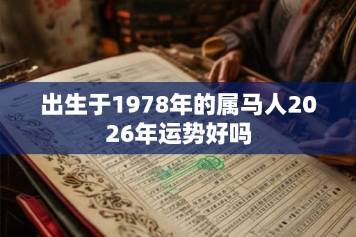 出生于1978年的属马人2026年运势好吗 出生于1978年的属马人2026年运势好吗