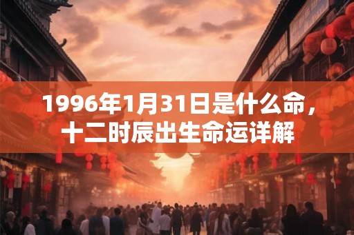 1996年1月31日是什么命，十二时辰出生命运详解