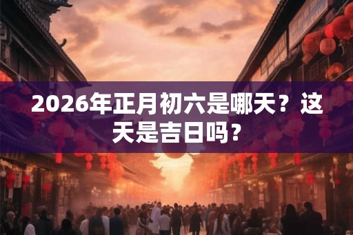 2026年正月初六是哪天？这天是吉日吗？