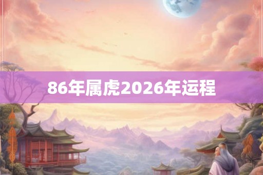 86年属虎2026年运程