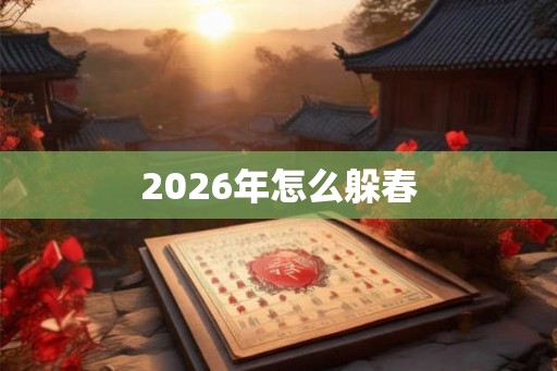 2026年怎么躲春
