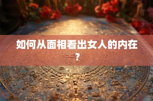 如何从面相看出女人的内在？
