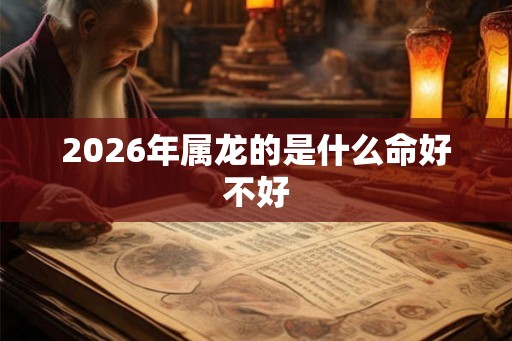 2026年属龙的是什么命好不好