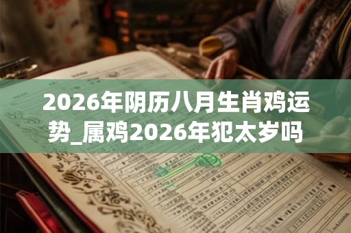 2026年阴历八月生肖鸡运势_属鸡2026年犯太岁吗