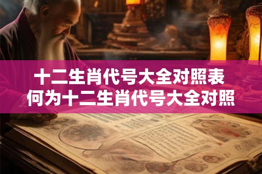 十二生肖代号大全对照表 何为十二生肖代号大全对照表