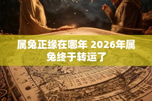 属兔正缘在哪年 2026年属兔终于转运了