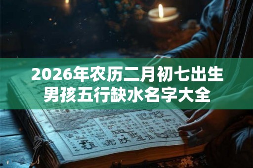 2026年农历二月初七出生男孩五行缺水名字大全