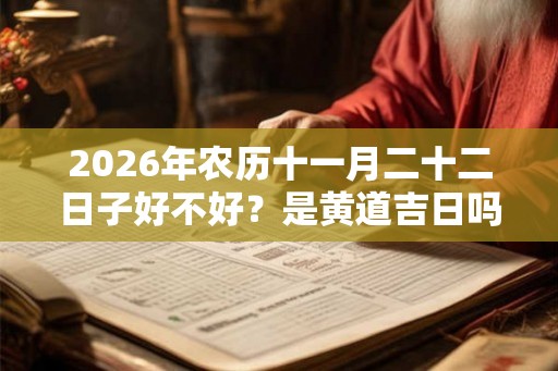 2026年农历十一月二十二日子好不好？是黄道吉日吗？
