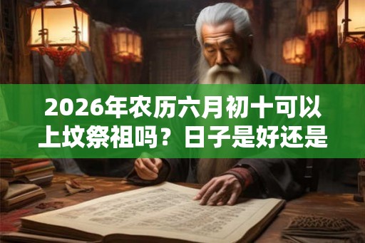 2026年农历六月初十可以上坟祭祖吗？日子是好还是坏？