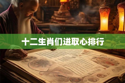 十二生肖们进取心排行