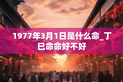 1977年3月1日是什么命_丁巳命命好不好
