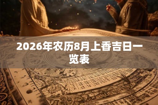 2026年农历8月上香吉日一览表